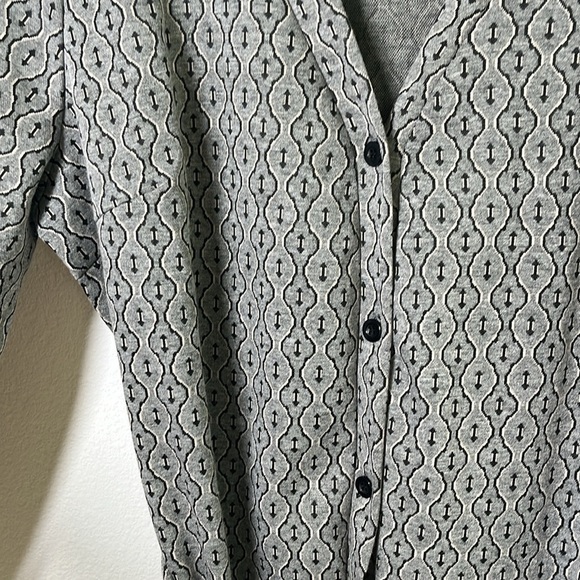 Lucky Brand Gray Knit V-Neck Button-Down Dress – Size XL - Picture 5 of 9